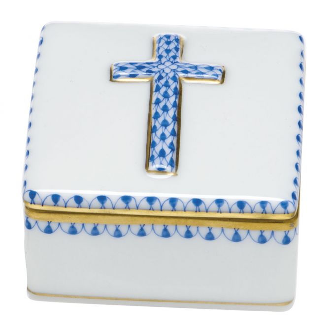 Herend Prayer Box, Blue