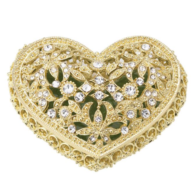 Olivia Riegel Luxembourg Heart Box, Gold