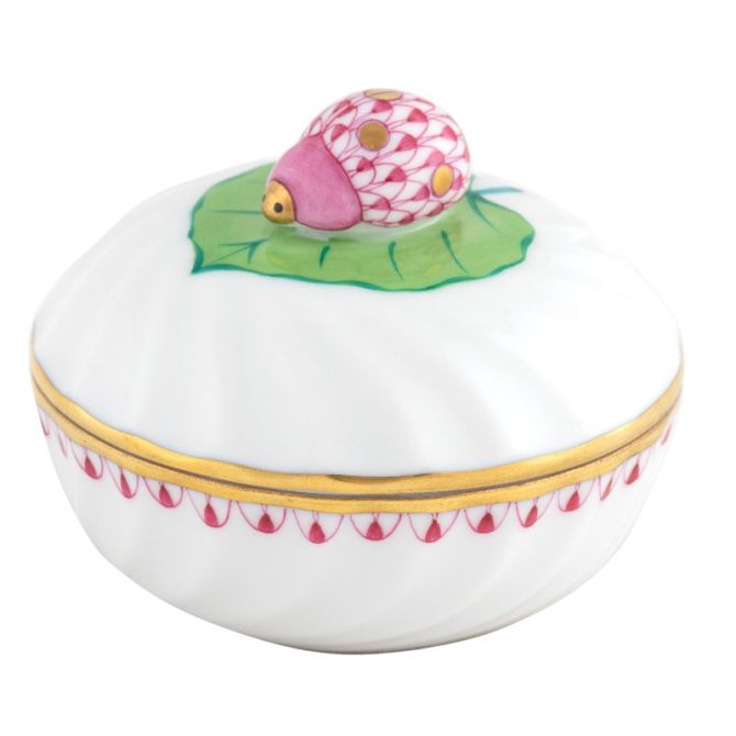 Herend Ladybug Box, Raspberry