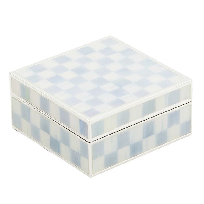 MacKenzie-Childs Sterling Check Trinket Box