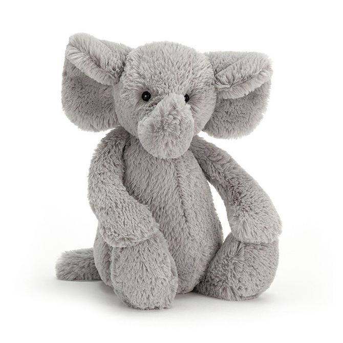 Jellycat Bashful Grey Elephant, Medium