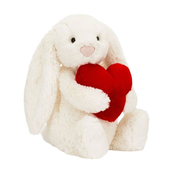 Jellycat Bashful Red Love Heart Bunny, Medium