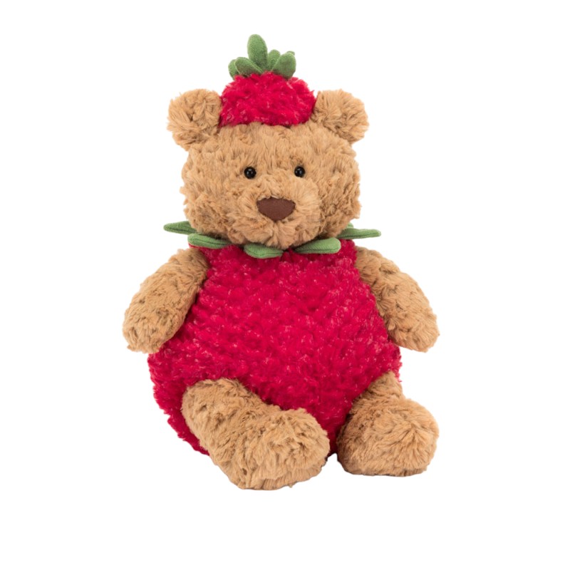 Jellycat Bartholomew Bear, Strawberry | BARM2BST | Borsheims