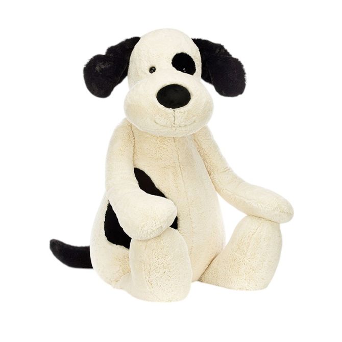 Jellycat Bashful Black and Cream Puppy, Giant