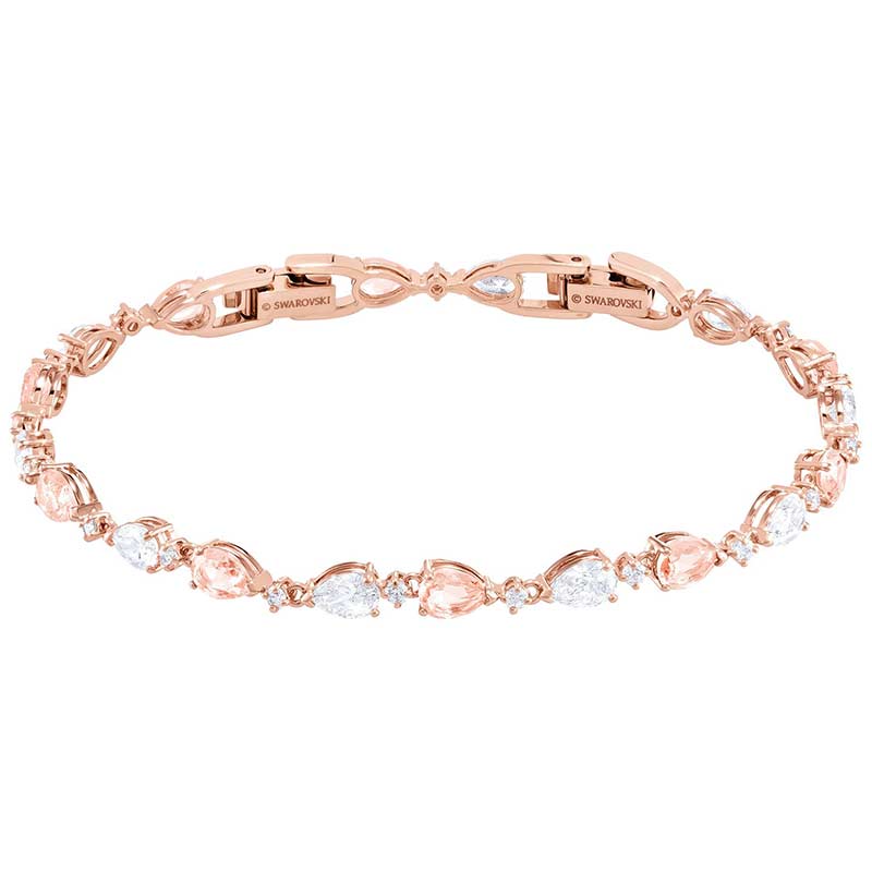 Swarovski Vintage Pink Pear Rose Gold Bracelet | Borsheims