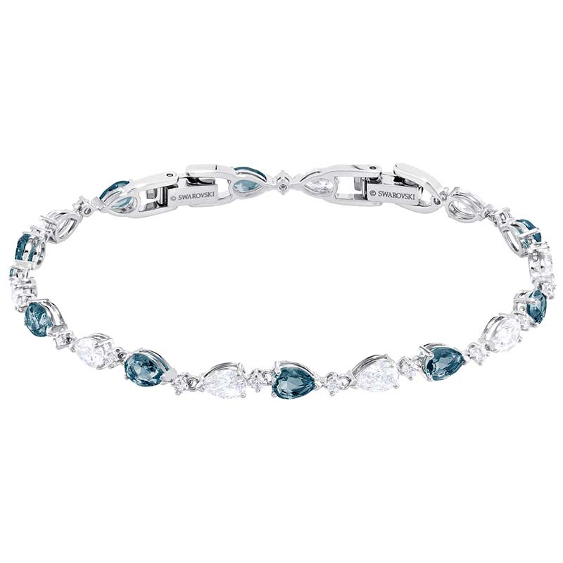 Swarovski Vintage Blue Pear Silver Bracelet | Borsheims