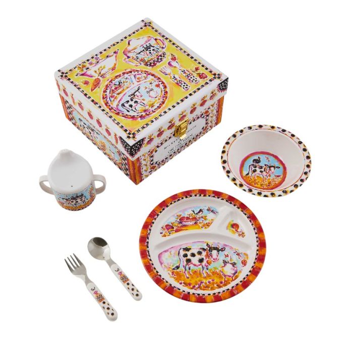 MacKenzie-Childs On the Farm Toddler's Baby Dinnerware Set