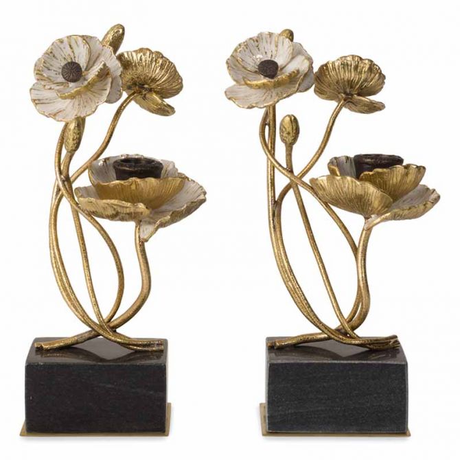 Michael Aram Anemone Candleholders, Set of 2