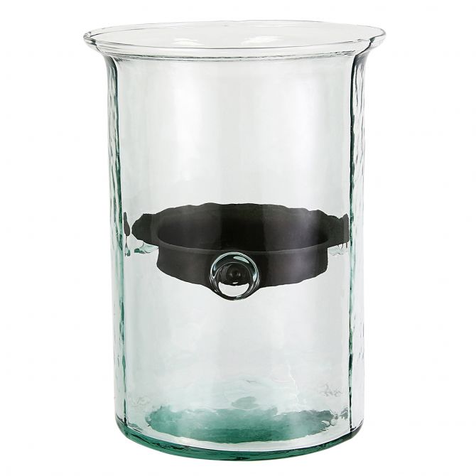 Kalalou Glass Cylinder Candle Holder, Small