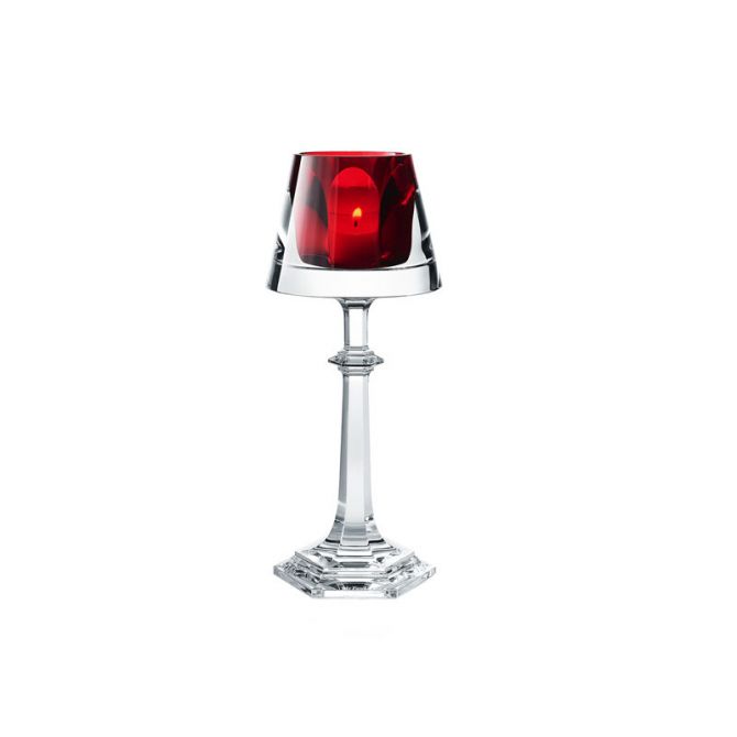 Baccarat Harcourt My Fire Candlestick, Red