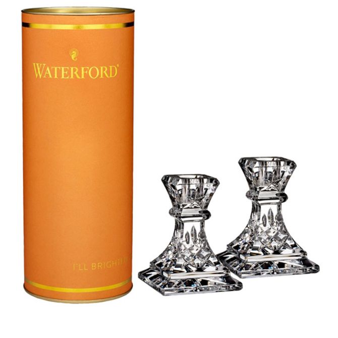 Waterford Giftology Lismore 4" Candlesticks, Pair