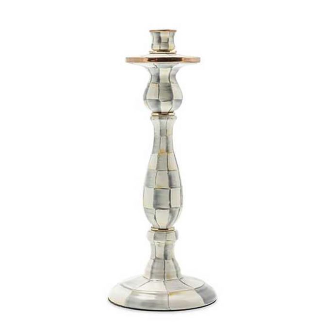 MacKenzie-Childs Sterling Check Enamel Candlestick, Large