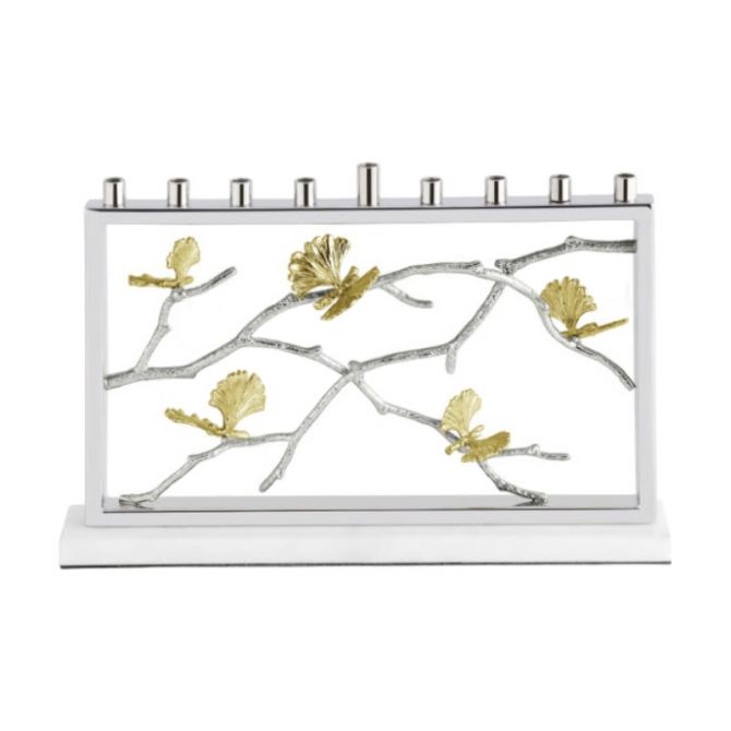 Michael Aram Butterfly Ginkgo Luxe Menorah