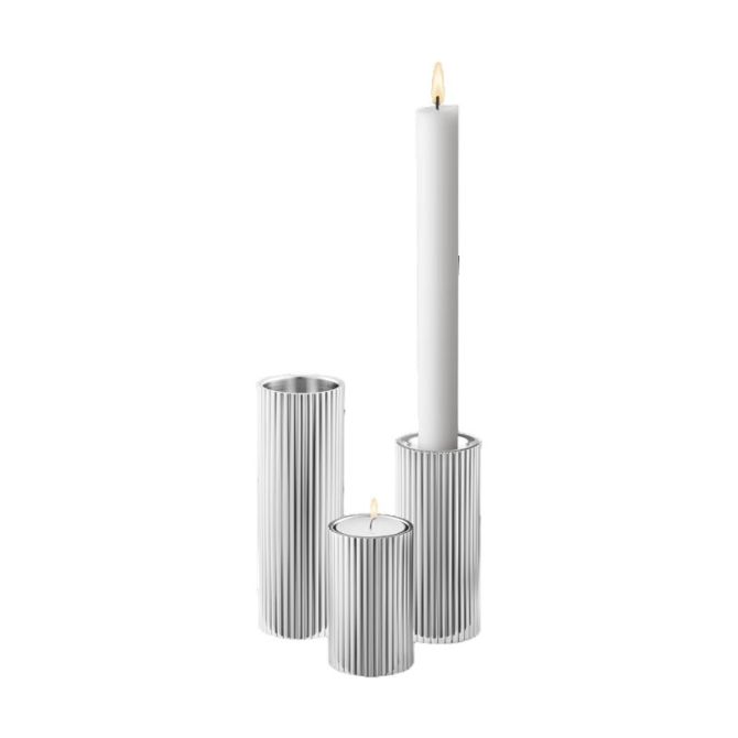 Georg Jensen Bernadotte Tealight Candle Holders, Set of 3