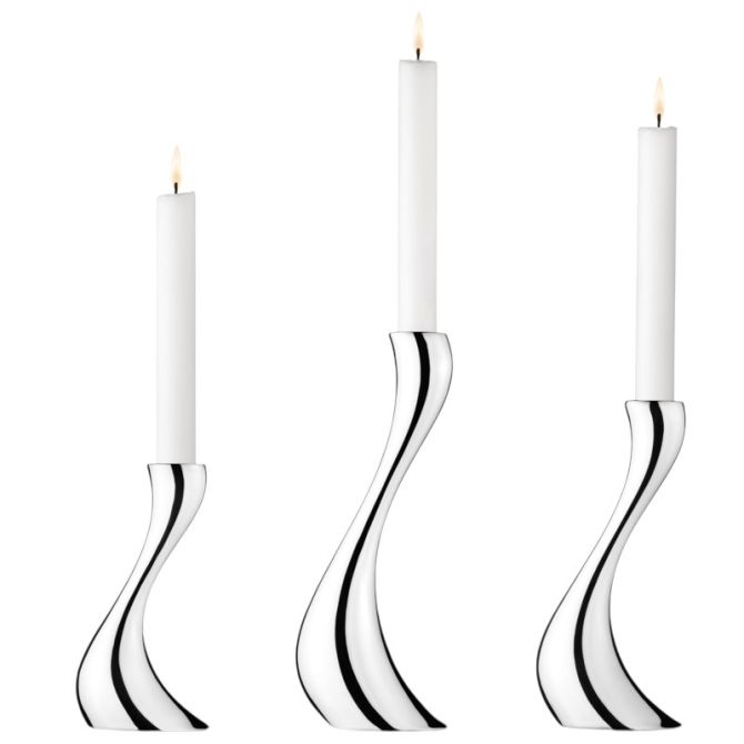 Georg Jensen Cobra Candleholder, Set of 3