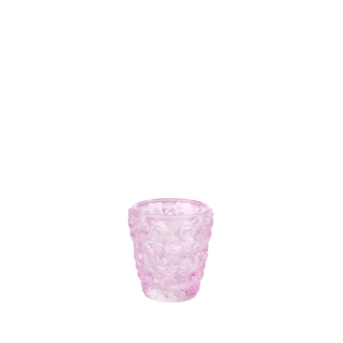 Lalique Anemones Votive, Pink Luster Crystal