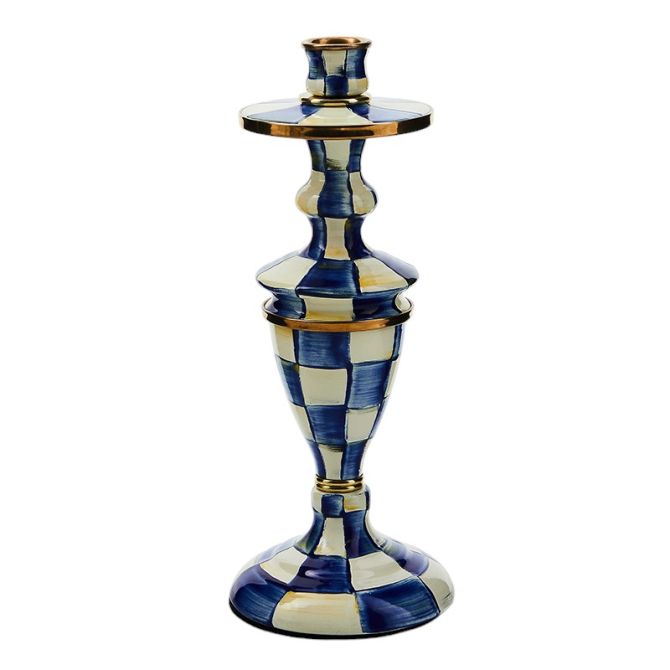 MacKenzie-Childs Royal Check Medium Candlestick