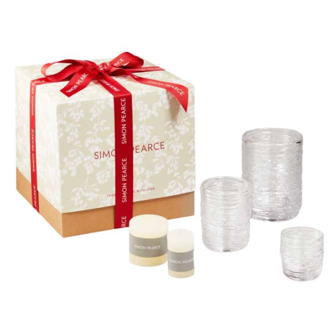 Simon Pearce Echo Lake Candlelight Trio Gift Set