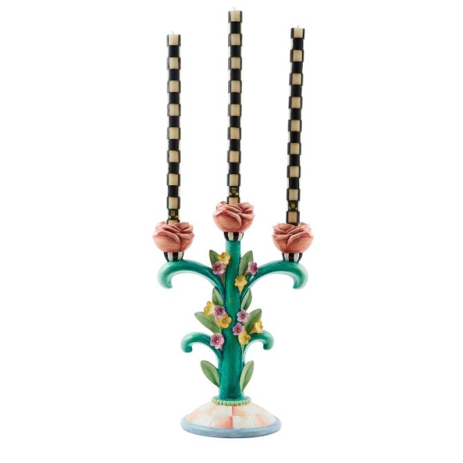 MacKenzie-Childs Rosy Meadow Candelabra