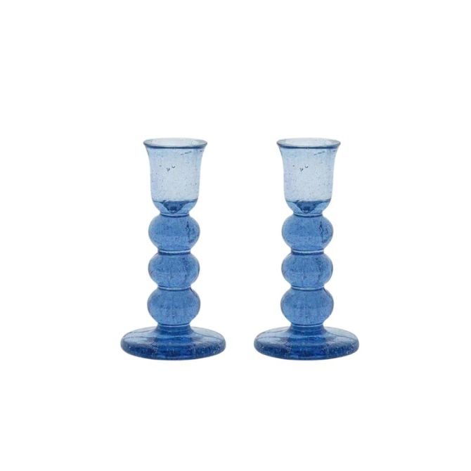 Juliska Provence 5" Set of 2 Candlesticks, Chambray