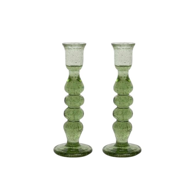 Juliska Provence 7" Set of 2 Candlesticks, Basil