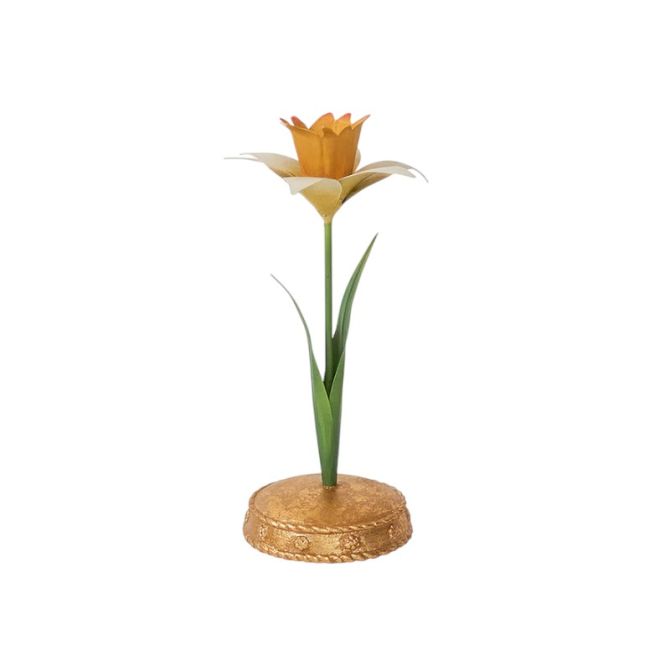 Juliska Meadow Walk Daffodil 9" Candlestick, Yellow