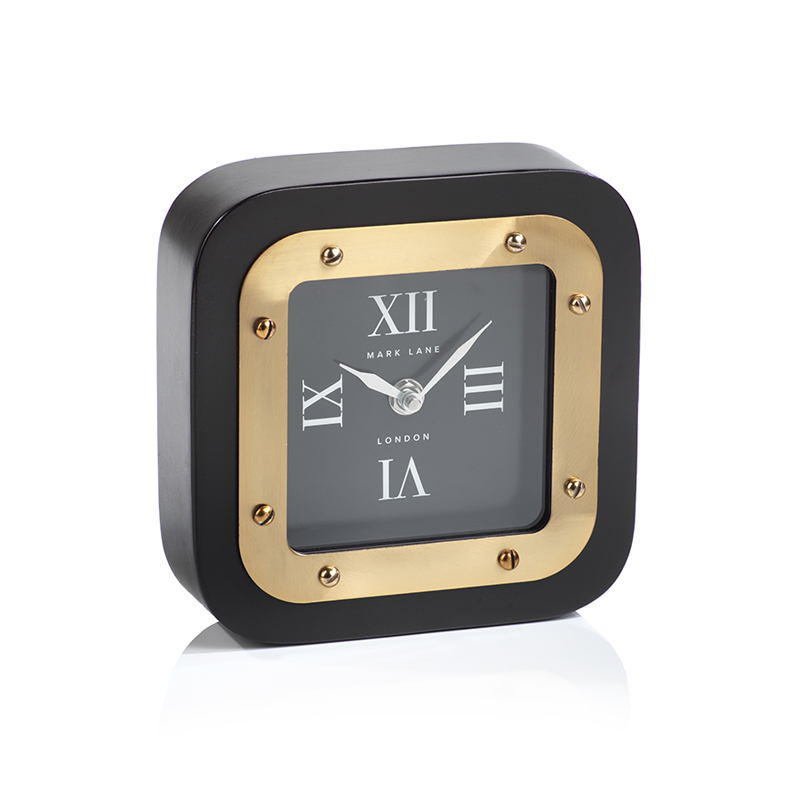 Zodax Mark Lane Table Clock Black with Gold Large Clock | IN-6439 ...