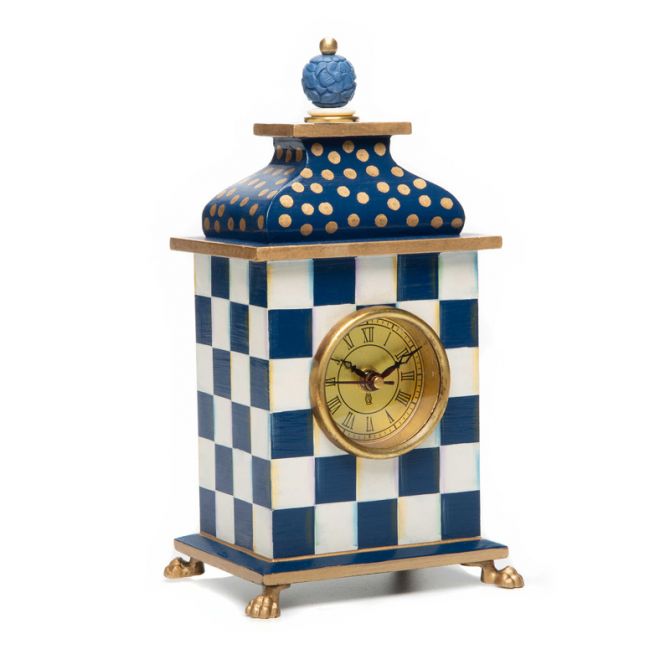 MacKenzie-Childs Royal Check Desk Clock