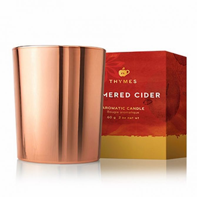 Thymes Simmered Cider Metallic Votive Candle