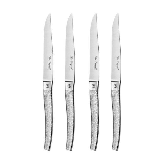 Couzon Alphonse Ecorce Bark Effect Knives, Set of 4