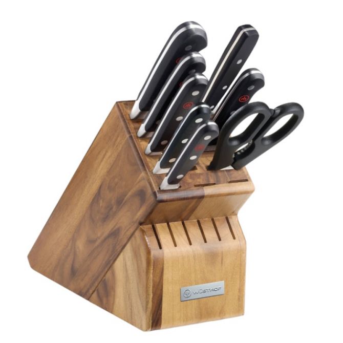 Wusthof Classic 9 Piece Knife Block Set, Acacia