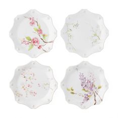 Juliska Berry and Thread Floral Sketch Floral Sketch Dessert Plate, Set of 4