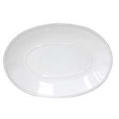 Costa Nova Friso White Oval Platter, 8"
