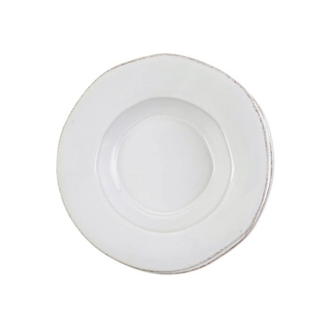 Vietri Lastra White Rimmed Pasta Bowl