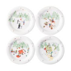 Juliska Berry and Thread North Pole Tidbit Plate, Set of 4