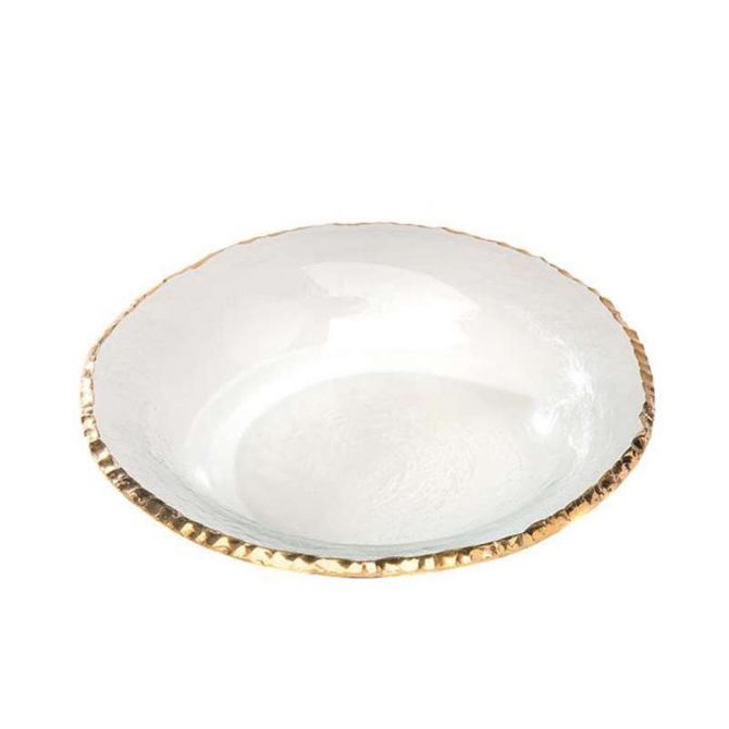 Annieglass Edgey Soup Bowl, Gold