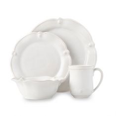 Juliska Berry and Thread Whitewash Flared 4 Piece Place Setting