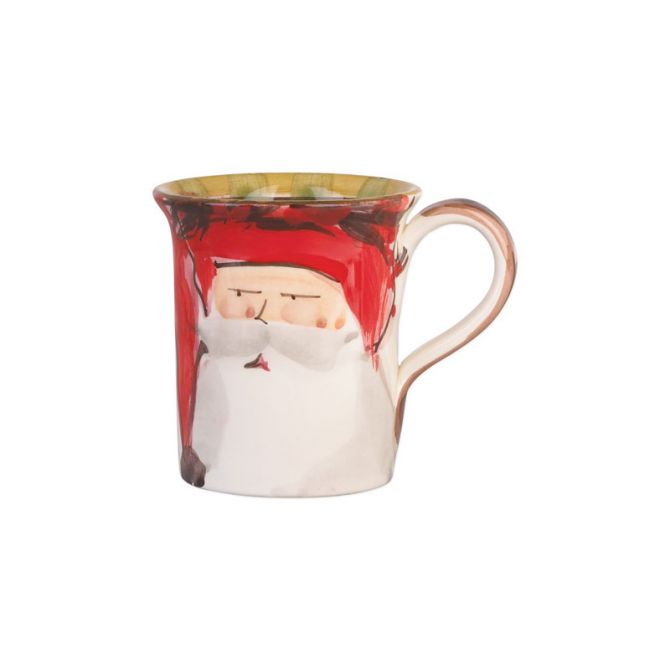 Vietri Old St. Nick Mug, Red