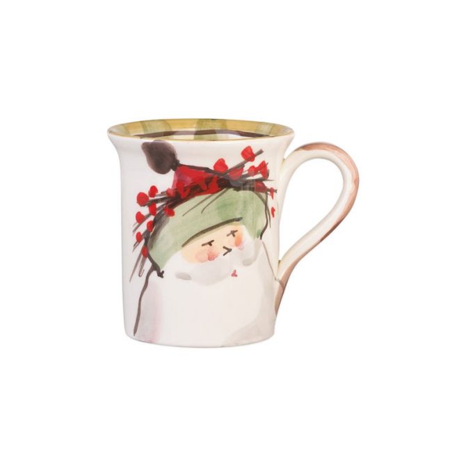 Vietri Old St. Nick Mug, Green