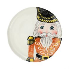 Vietri Nutcrackers Gold Dinner Plate