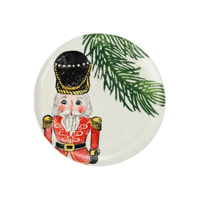 Vietri Nutcrackers Red Salad Plate