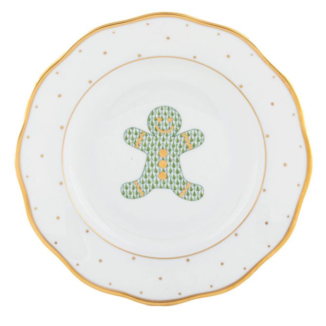 Herend Christmas Gingerbread Dessert Plate