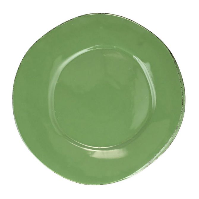 Vietri Lastra American Dinner Plate, Green