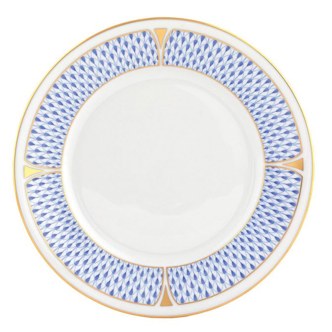 Herend Art Deco Salad Plate, Blue