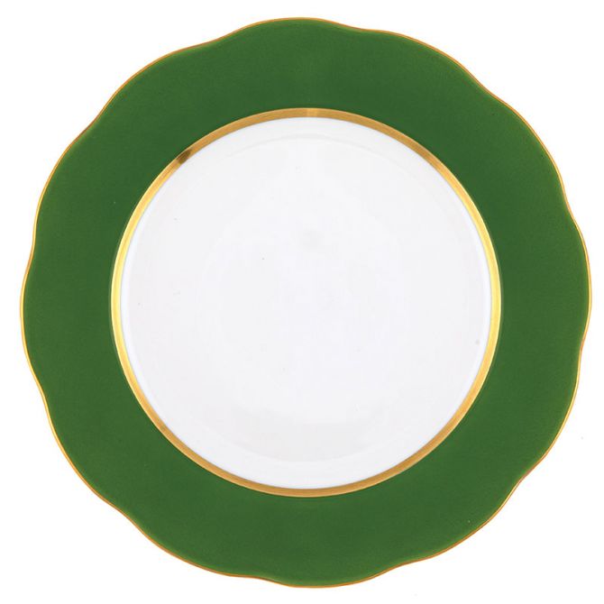 Herend Silk Ribbon Service Plate, Fern