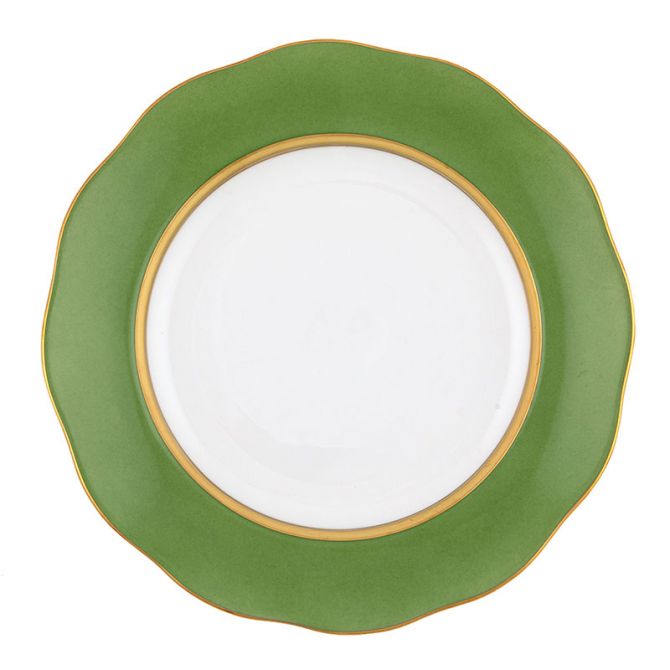 Herend Silk Ribbon Dessert Plate, Fern