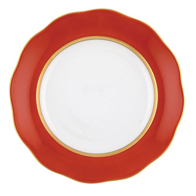 Herend Silk Ribbon Dessert Plate, Pumpkin