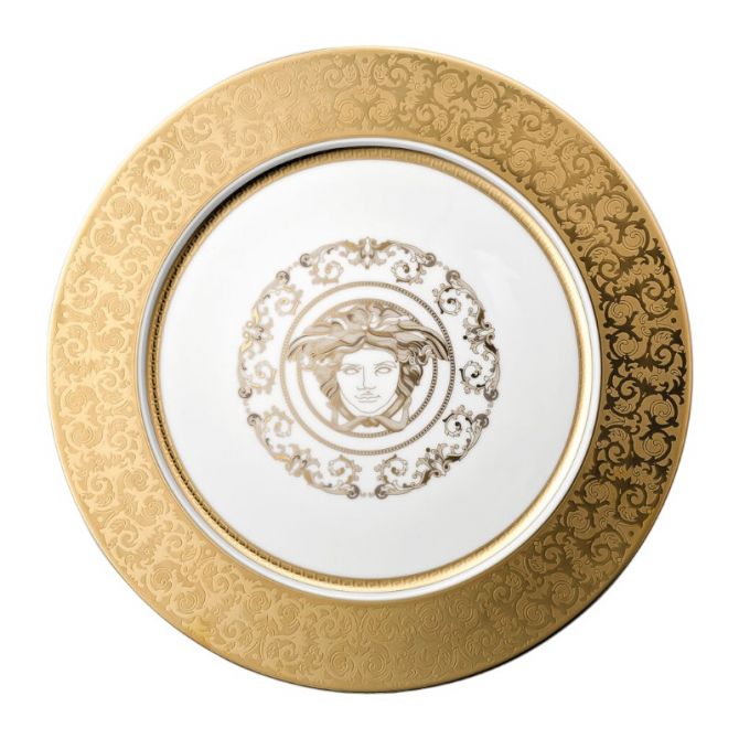 Versace Medusa Gala Salad Plate, Yellow Gold