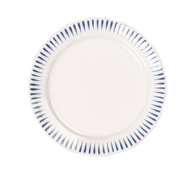 Juliska Sitio Stripe Dinner Plate, Delft Blue