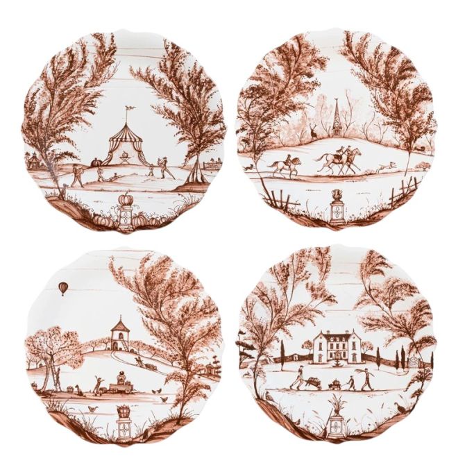 Juliska Country Estate Harvest Party Plates, Set of 4